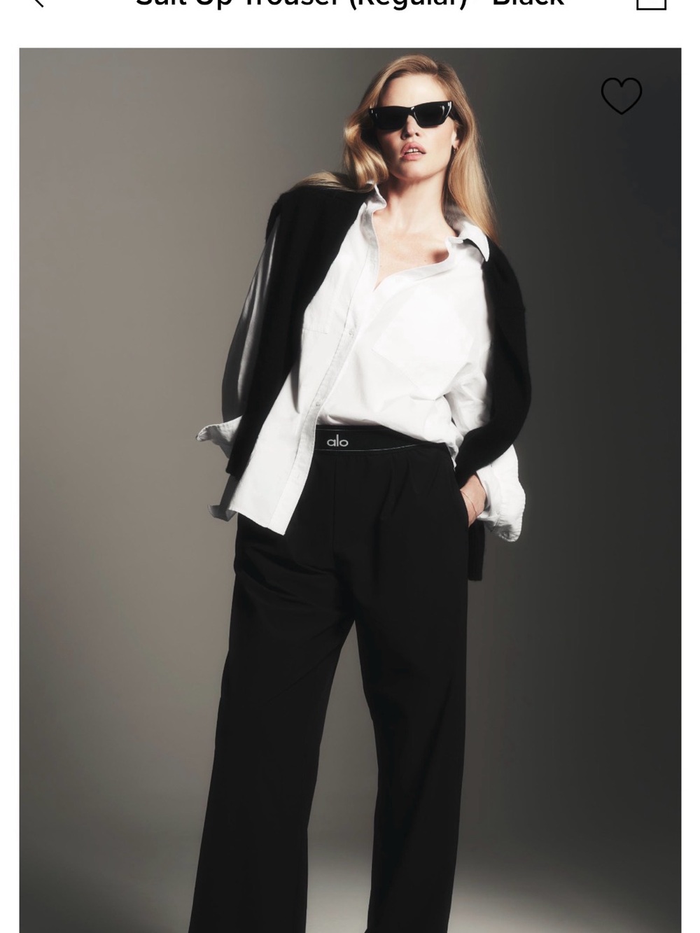 ALO Yoga Suit Up Trouser in Black Size L